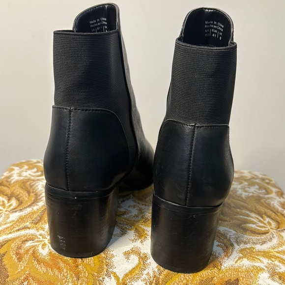 Black Leather Ankle Boots - Picture 3 of 6